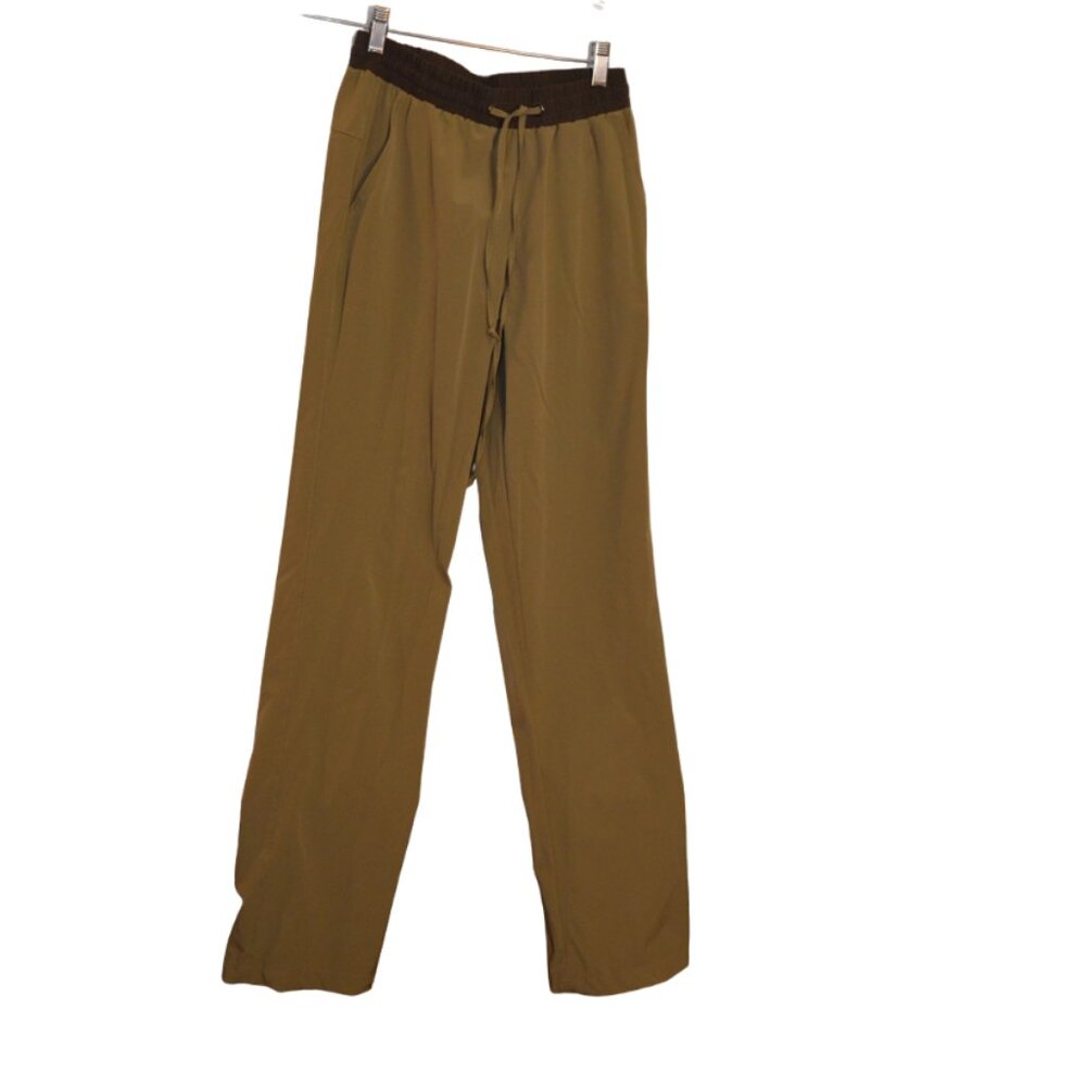 NONWE ActiveWear Elastic Waist Ties Green Chinion Pull-On Pants 28(W) 32(L)